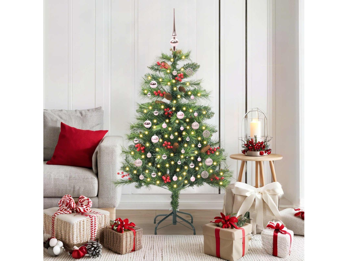 Vidaxl Árvore De Natal Artificial Verde 150 Cm Pvc E Metal