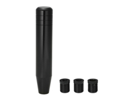 Manopla De Câmbio Universal De Alumínio Preta De 18 Cm De Comprimento Para Corrida De Carro E Caminhão Com 3 Adaptadores