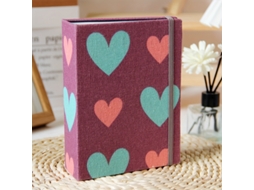 Álbum de Fotos 15x20 Cm com 200 Páginas, Capa de Tecido para Casa Ou Escritório, Tema Amor, 200 Compartimentos para Cartões BRILVIBERA