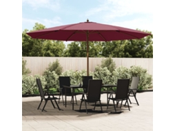 Garden Parasol, Garden Parasols Vidaxl Vermelho Madeira (n/a)