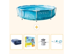 Intex Piscina Com Estrutura Redonda - 305x76 Cm - 5-peças Scb14