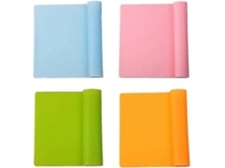 Conjunto De 4 Jogos Americanos De Silicone Reutilizáveis ​​tapetes De Silicone Reforçados Para Crianças, Isolamento Térmico, Aquecido Nostalgia88