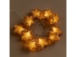 Sklum Guirlanda Decorativa Com Luzes Led 2,25m Doram Kids Juta Castanho Trigo