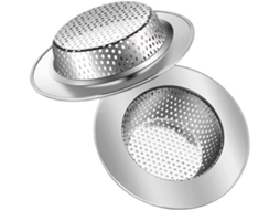 Conjunto De 2 Coadores De Ralo Em Aço Inoxidável Para Cozinha E Banheiro