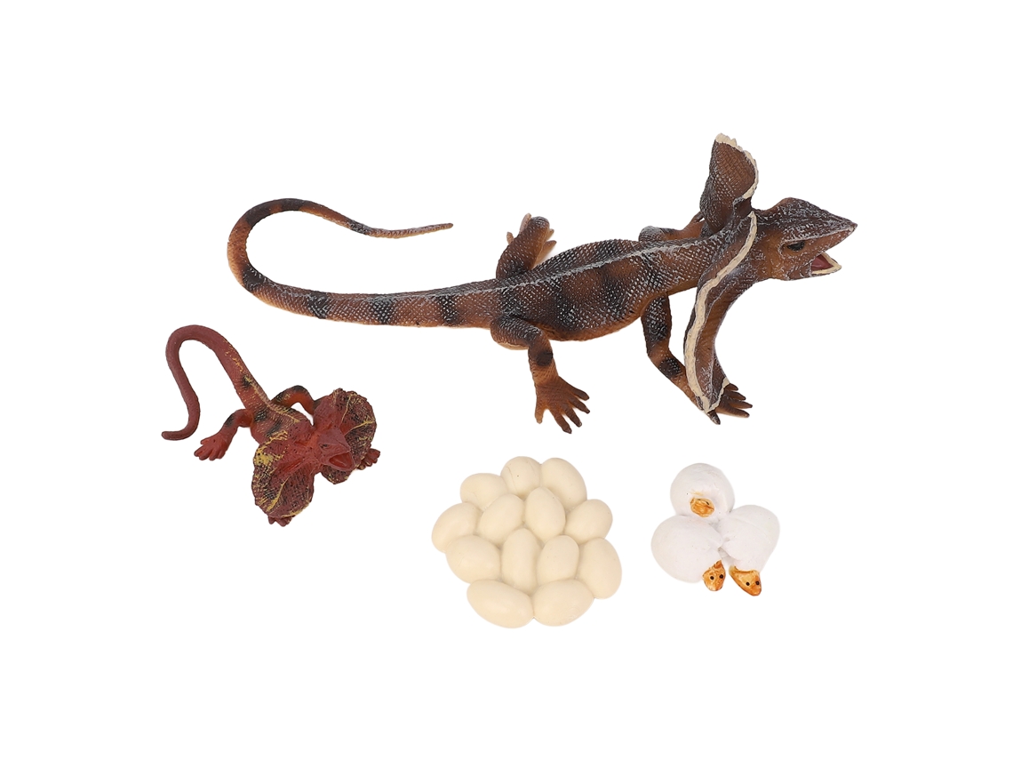 4pcs Modelo De Lagarto De Crescimento Simulação Pvc Brinquedo Educativo Decorativo Infantil