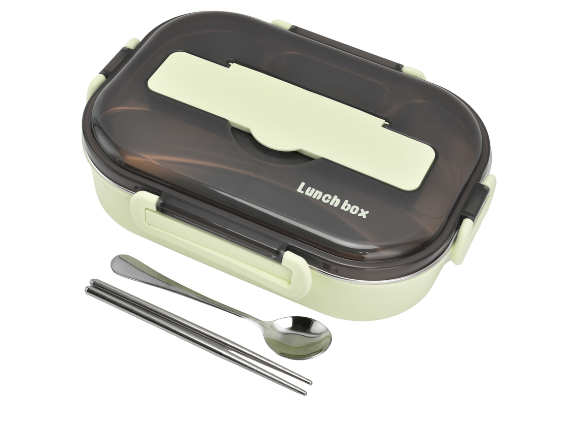 Lancheira Com Bandeja Removível, Função Manter Aquecido, Plástico De Grau Alimentício, Leve, Portátil, Lancheira Isolada, Verde Aquaforge