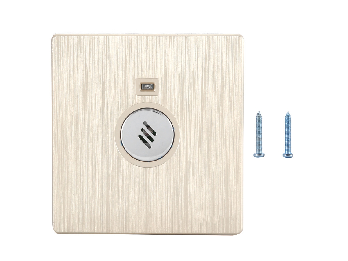 Interruptor De Parede Laxiscreed Controlado Por Som E Luz Dourado Escovado Certificado 3c, Tipo 86
