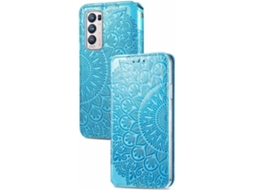 Capa Fólio Padrão Relevo Protetora para Oppo Oppo Find X3 Neo HONGWE. Pele Sintética Premium Multicor