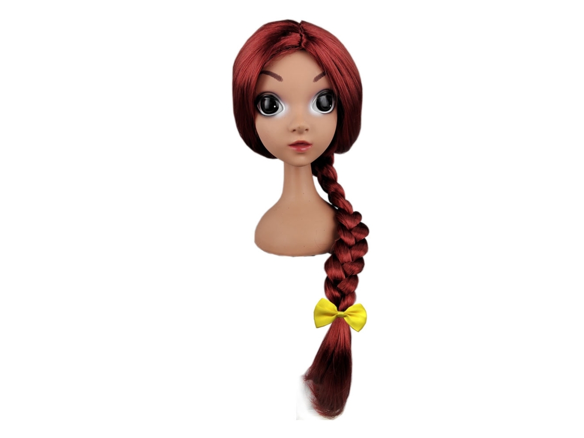 Peruca sintética para cosplay de personagem de anime ATS, ideal para mulheres, perfeita para festas de Halloween, carnaval e uso diário.