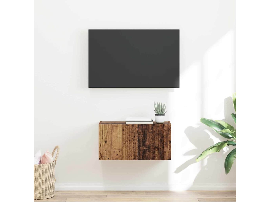 Vidaxl Armário de Tv de Parede Madeira Antiga 60 X 31 X 29,5 Cm