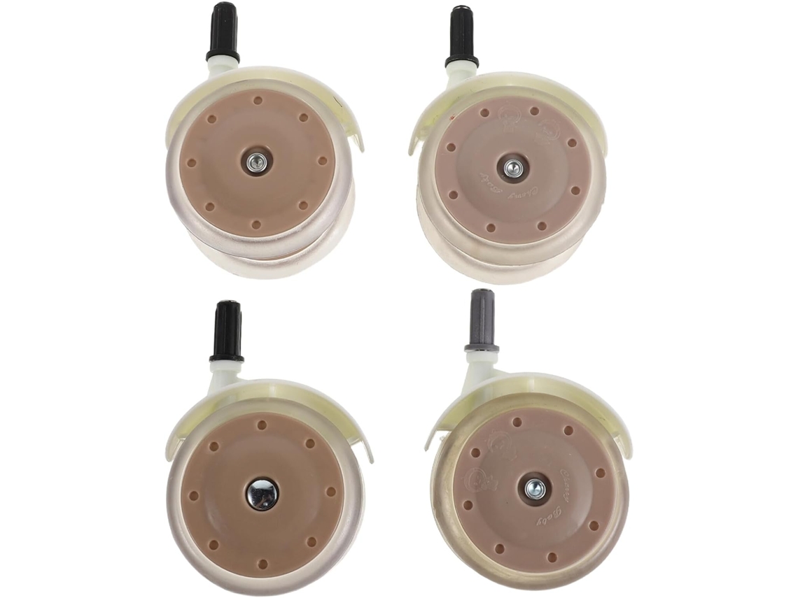 Conjunto de 4 Rodas Giratórias de Substituição para Andadores de Bebê, CHABERLU