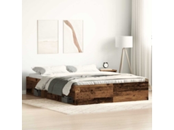 Vidaxl Estrutura De Cama Sem Colchão, Madeira Engenheirada, 150x200 Cm