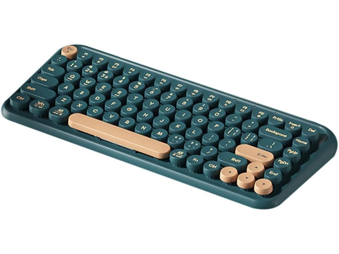 Teclado Bluetooth 2 4g com Modo Duplo, Compatível com Tablets, Celulares Android, Laptops e Desktops Presente Ideal para Meninas Verde SFUSHOS
