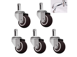 Rodízios Para Cadeiras De Escritório, Rodízios Gira, 38 Mm, 50 Mm, 5 Rodízios, Borracha, Giratórios, 360 Graus