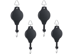 Fasst 4 Unidades de Polea Retráctil para Plantas com Gancho Ajustável, Suporte para Vasos e Cestos de Jardim CUIDADOS