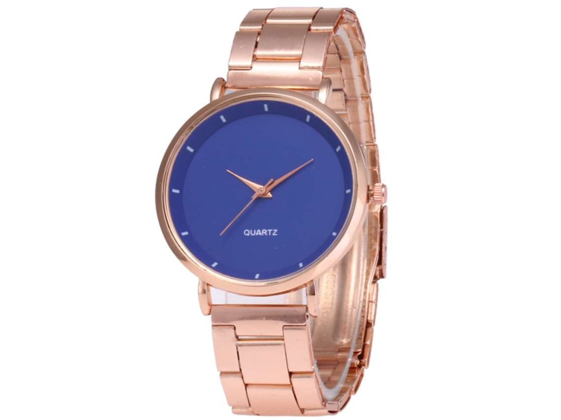Relógio Analógico de Quartzo com Pulseira de Aço Royal Blue para Mulheres Presente Clássico