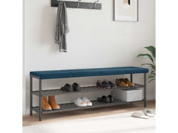 Vidaxl Almofada De Banco 4 Unid. Veludo Azul Profundidade 35 Cm