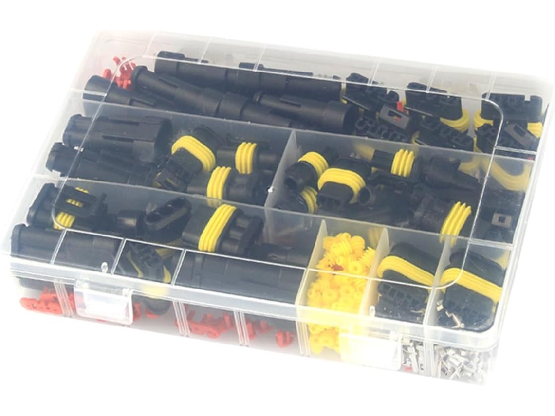 Conjunto De 352 Conectores À Prova D'água De 1/2/3/4 Pinos Para Chicote Elétrico De Caminhão.