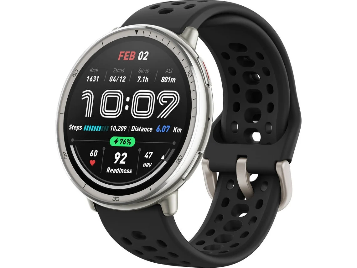 Smartwatch AMAZFIT Hyrox Active 2 Redondo (Silicone - Preto)