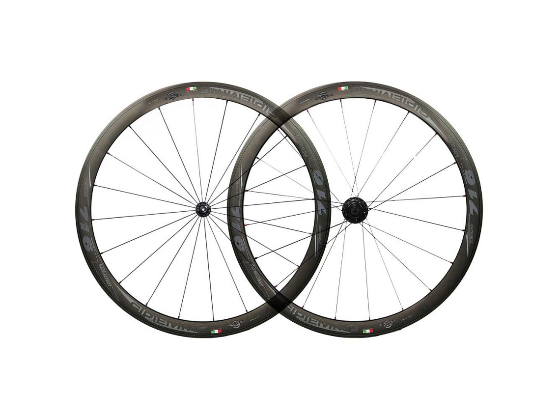 Par Rodas Estrada Tecno 716 Hard Anodize Preto 9 X 100 / 9 X 130 Mm / Campagnologipiemme