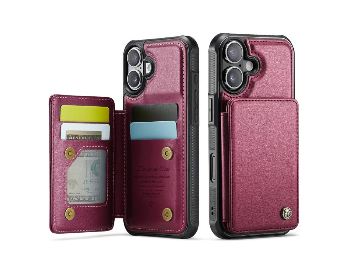 Capa Para Iphone 17 Com Compartimento Para Cartão E Proteção Rfid.