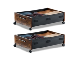 Organizador de cama Vevor com 4 rodas 650 x 460 x 180 mm, pacote com 2