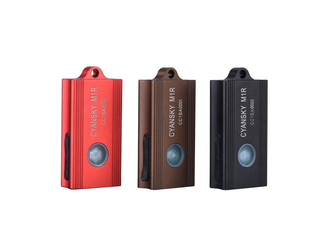 Black-cyansky M1r 200 Lumens Multifunções Led Porta-chaves Lanterna 55m Recarregável Mini Luz Multifunções Mini Led Lanterna