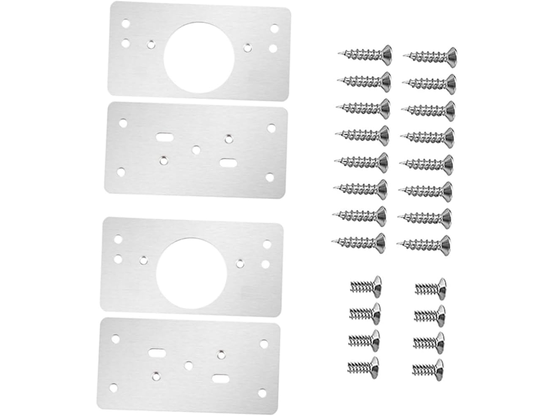 10 Peças Placas De Reparo Armário Em Aço Suportes Metal Com Proteção