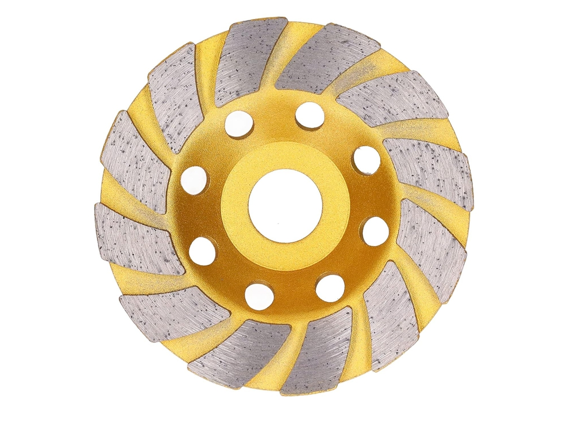 Disco De Desbaste Para Concreto, 12 Segmentos, Alta Dureza, Para Polimento De Granito, Mármore E Cimento, 10cm 4 Polegadas