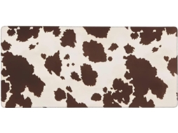 Mousepad Grande para Computador com Estampa de Vaca Marrom, Base Borracha Antiderrapante, 40 X 90 Cm