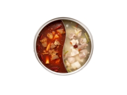 Hot Pot, Aço Inoxidável 304, 29cm De Diâmetro, 30cm De Diâmetro Interno, Tampa De Vidro, 2 Compartimentos