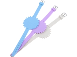 Pulseira De 3 Peças Mémo Reutilizável Em Silicone, À Notas, Bloco De De Poignet À Pressão, Para Adultos E