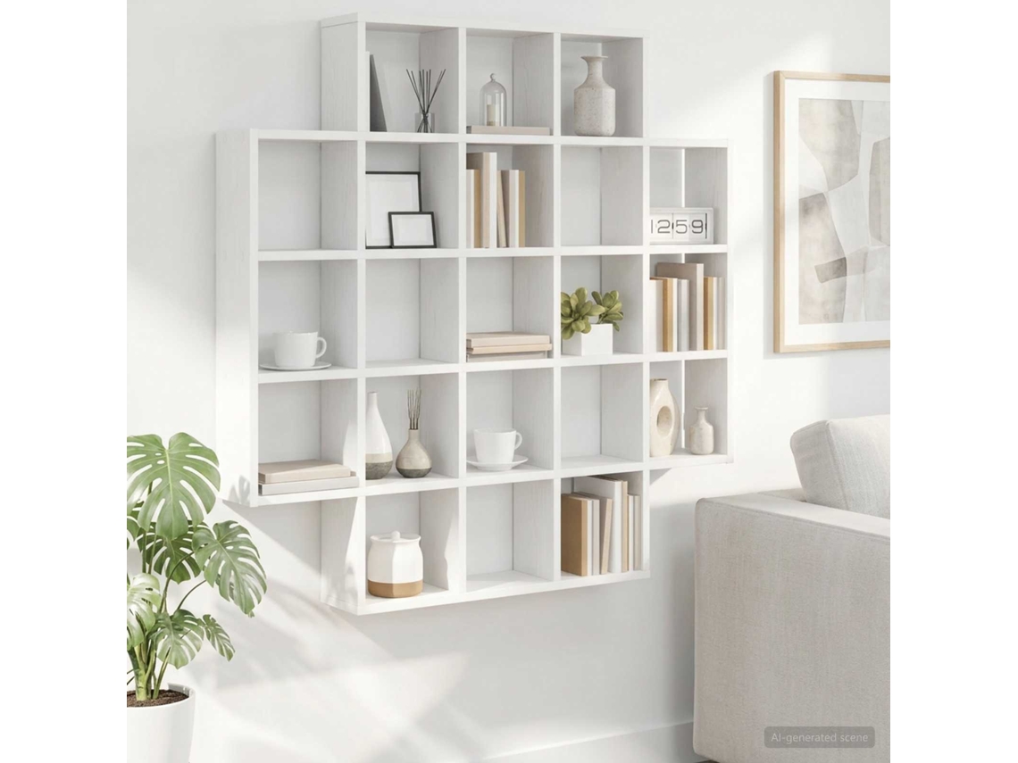 Vidaxl Prateleira De Parede Branco 100 X 13 X 100 Cm
