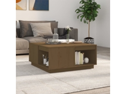 Vidaxl Mesa De Centro 80x81x36,5 Cm Madeira Pinho Maciça Castanho Mel