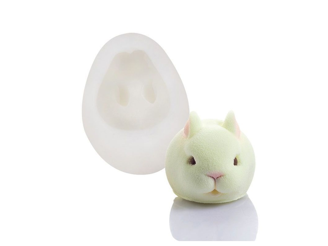 Molde De Silicona Conejo 3d Para Chocolate Dulces Mousse Pastel Hielo Animal Bonito