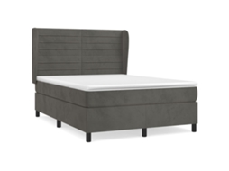 Box Spring Bed, Box Spring Beds Vidaxl Cinzeto Veludo (140 X 190 Cm)