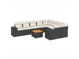 Garden Sofa Set, Garden Sofa Sets Vidaxl Preto Rattan / Vime (n/a)