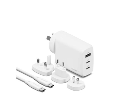 Carregador Viagem Multiporta Gan Powermaxx Cygnett Polímero Branco