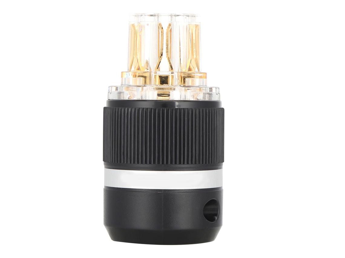 Conector De Tomada Monofônico De Cobre Puro Prateado Com Ouro 24k