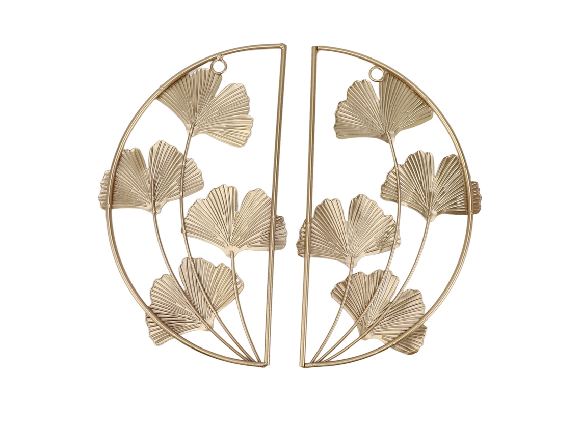 Decoração de parede com folhas de Ginkgo Dourado