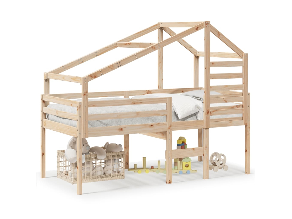 High Sleeper Bed, High Sleeper Beds Vidaxl Marrom Madeira De Pinho (75 X 190 Cm)