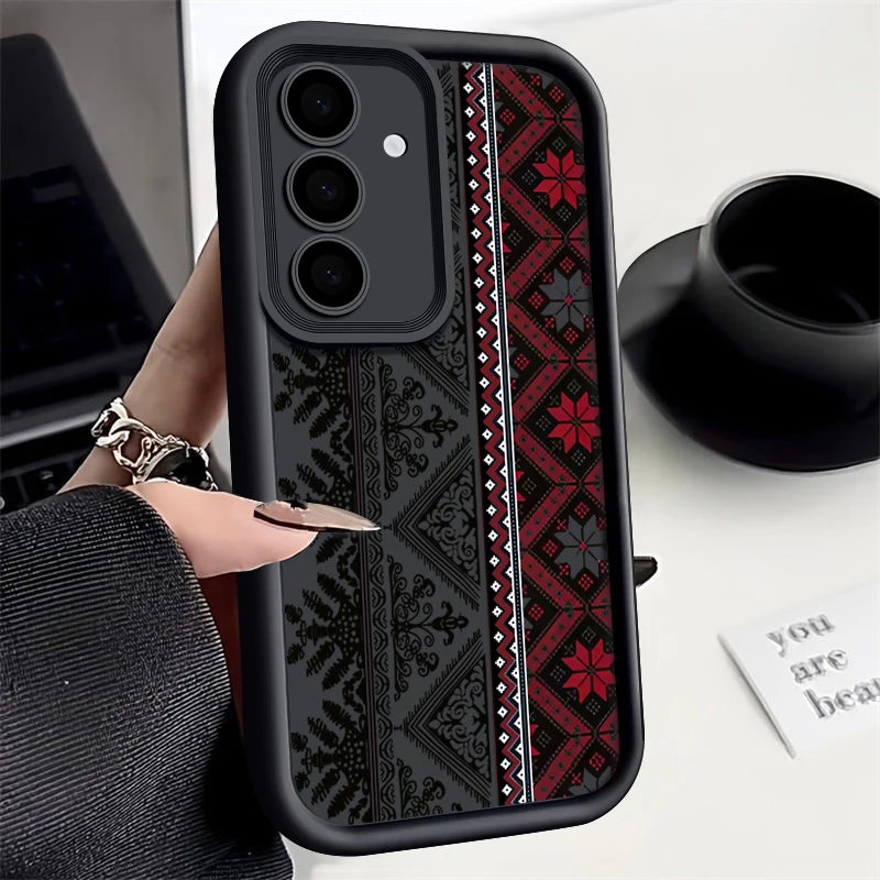 Capa Protetora Macia Com Estampa Retrô Para Galaxy S26 (preta)