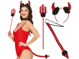 Kit Demoníaco Tiara, Tridente e Cauda