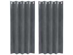 Maison Exclusive - Cortinas Opacas 2 Unid. Cinzento-claro 140 X 175 Cm Veludo