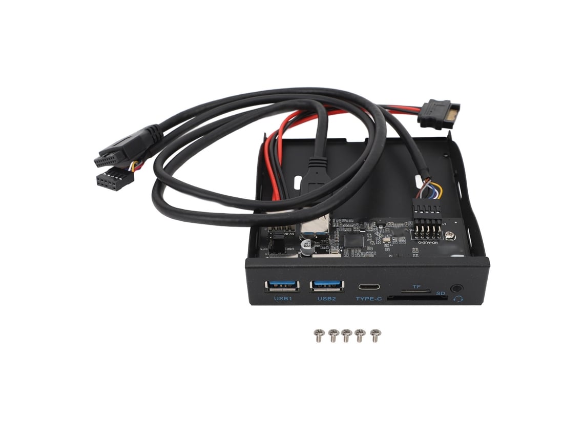 Painel Frontal De Unidade De Disquete De 3,5 Polegadas Usb3.2 Gen1 Type C Hub 19pin Plug And Play