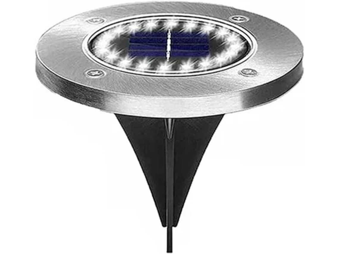 Luminária Solar De Disco Com 20 Leds Para Jardim Externo, Iluminação