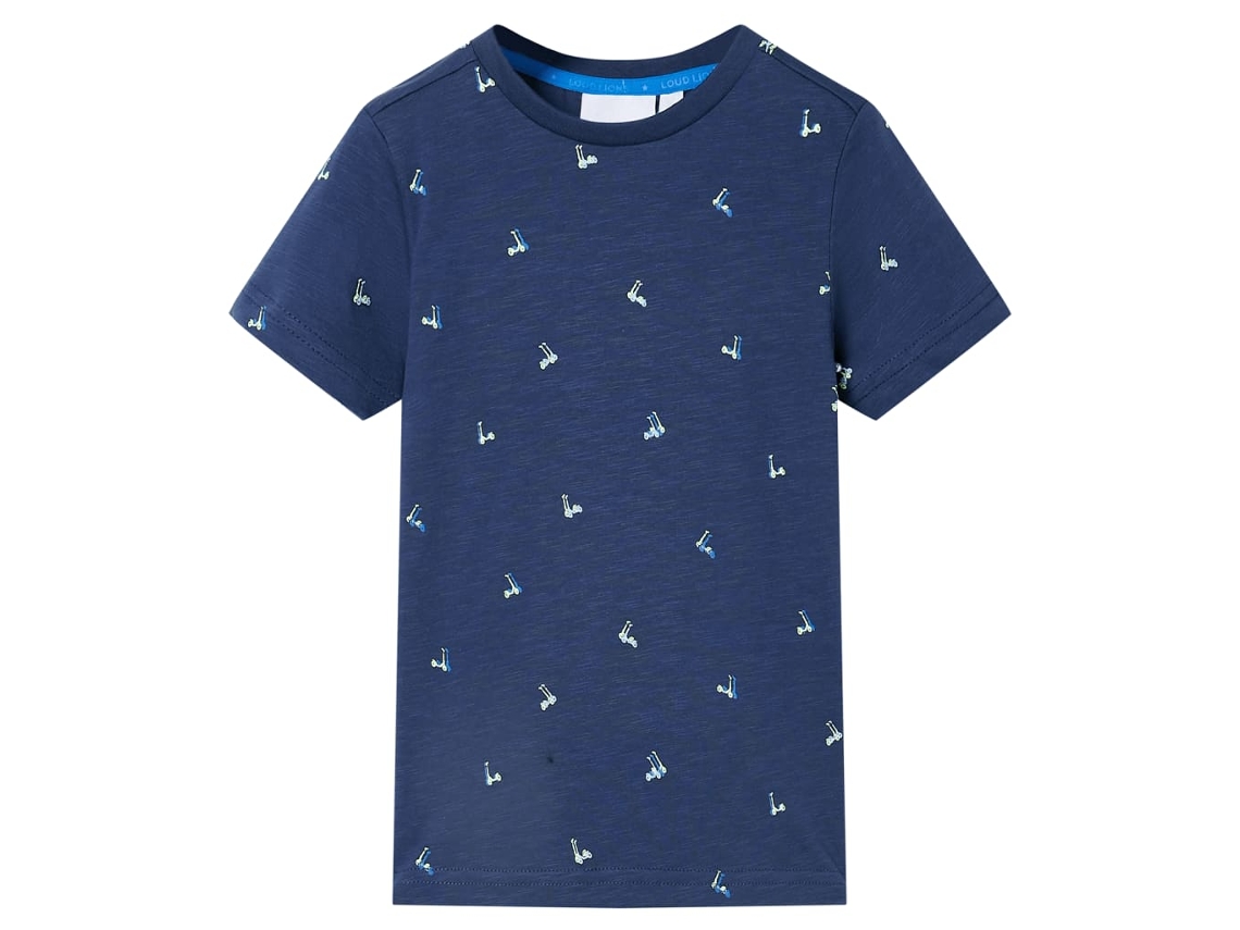 T-shirt Para Criança Azul-escuro 104