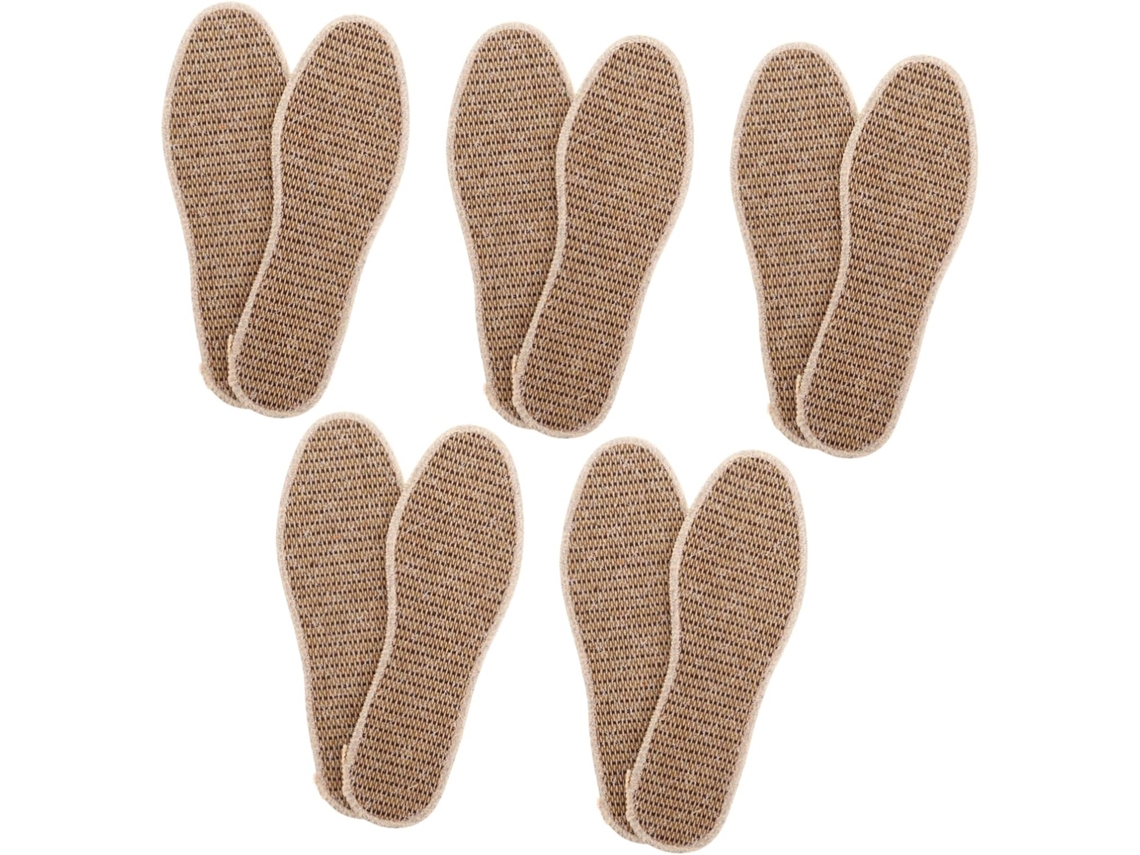 Palmilhas Para Calçados Com Base Em Algodão E Linho, Fragrância Fresca, Confortáveis E Respiráveis, Pacote Com 5 Pares