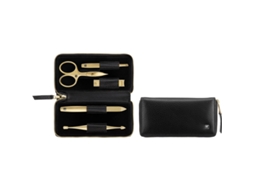 Twinox Gold Edition Manicure Set 97748 004 0 Black Leather Case 5 Pieces Black Zwilling