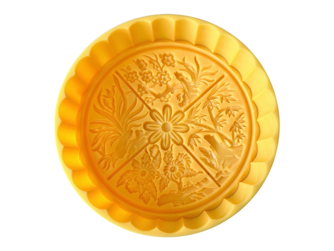 Forma Para Mooncakes Artesanais Plum Orchid - Grande, Tradicional, Para Doces Festivos - Utensílio De Cozinha Para Entusiastas Da Confeitaria